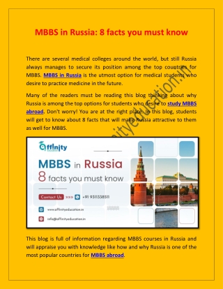 MBBS in Russia 8 facts you must know