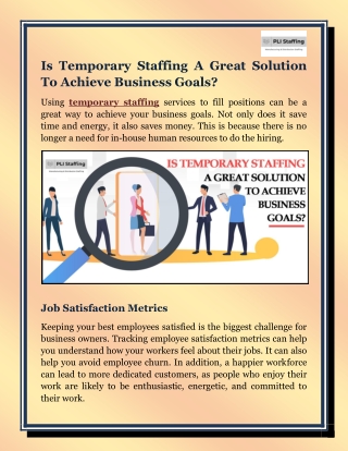 Temporary Staffing A Great Solution To Achieve Business Goals