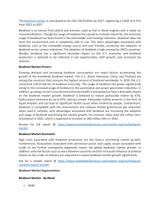 biodiesel market