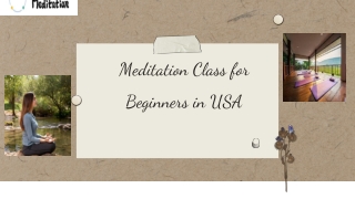 Meditation Class for Beginners in USA