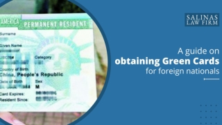 A Guide On Obtaining Green Cards For Foreign Nationals