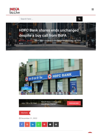 HDFC Bank shares ends unchanged despite a buy call from BoFA