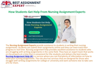 How Students Get Help From Nursing Assignment Experts