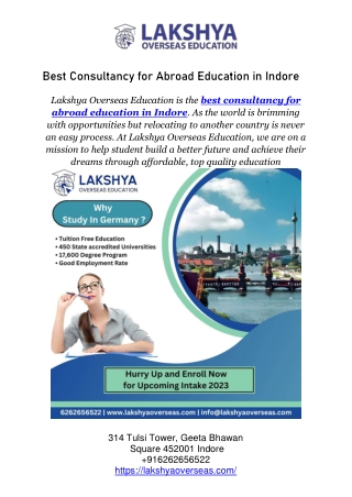 Best Consultancy for Abroad Education in Indore