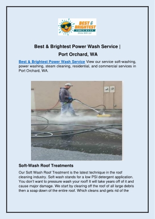 Best & Brightest Power Wash Service  Port Orchard, WA