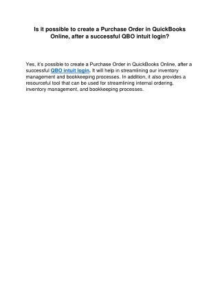 Is-it-possible-to-create-a-Purchase-Order-in-QuickBooks-Online