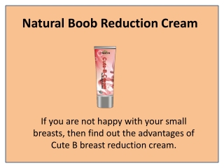 Buy Cute B Breast Firming and Reduction Cream