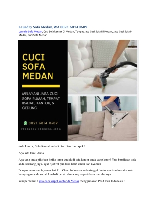 Laundry Sofa Medan, WA 0821 6814 0609