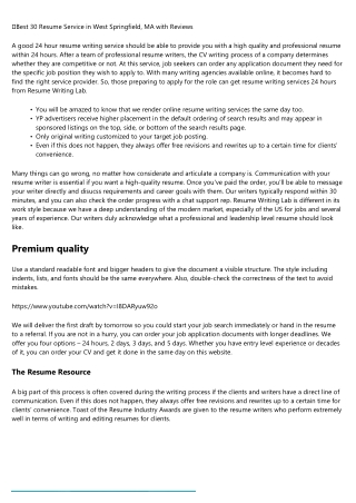 This Week's Top Stories About resume polishing service
