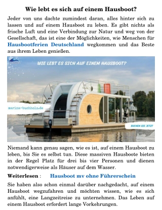 wie lebt es sich auf einem hausboot?