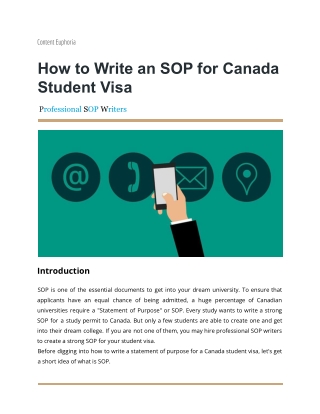 How to Write an SOP for Canada Student Visa