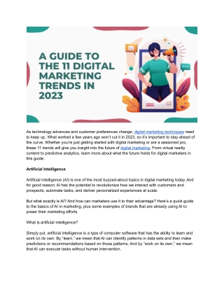 A guide to the 11 digital marketing trends in 2023