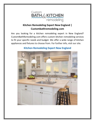 Kitchen Remodeling Expert New England Custombathremodeling.com