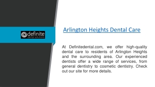 Arlington Heights Dental Care Definitedental.com