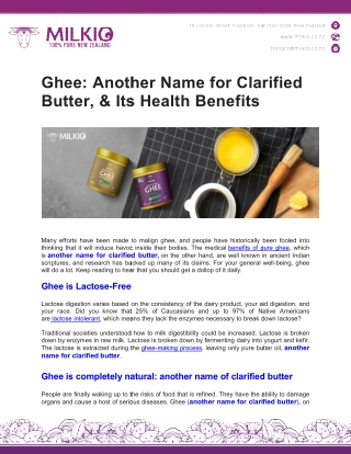 another name for clarified butter