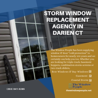 Storm Window Replacement Agency in Darien CT