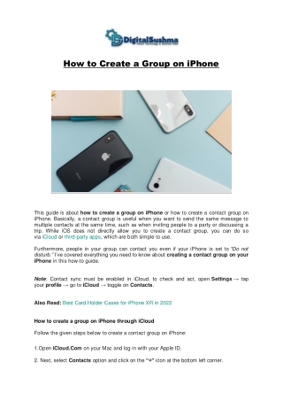 How to Create a Group on iPhone