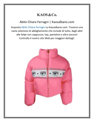 Abito Chiara Ferragni  Kaosalbano.com