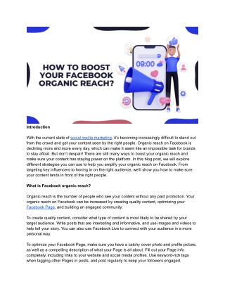How to boost your Facebook organic reach_