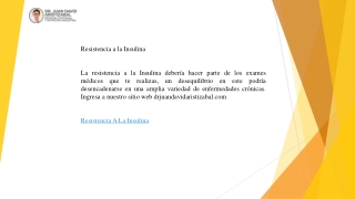 Resistencia a la Insulina  Drjuandavidaristizabal.com