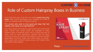 Custom Hairspray Boxes