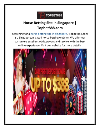 Horse Betting Site in Singapore