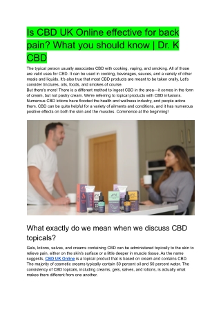 Is CBD UK Online effective for back pain_ What you should know _ Dr. K CBD