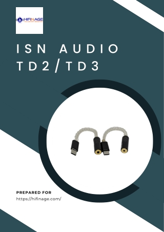 ISN AUDIO TD2TD3