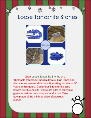 Loose Tanzanite Stones