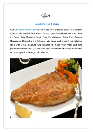 Up to 10% offer - Cockburn Fish & Chips Restaurant