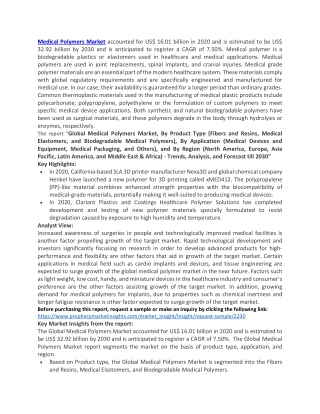 Medical Polymers Market