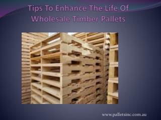 Tips to Enhance the Life of Wholesale Timber Pallets