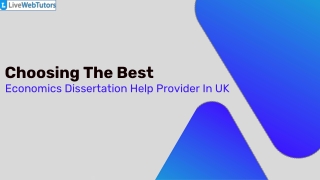 Best Economics Dissertation Help Provider in UK