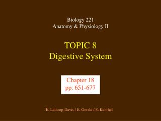 TOPIC 8 Digestive System