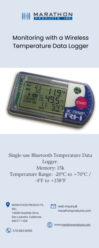 Monitoring with a Wireless Temperature Data Logger