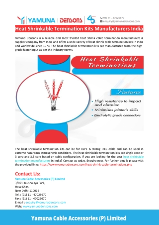 Heat Shrinkable Termination