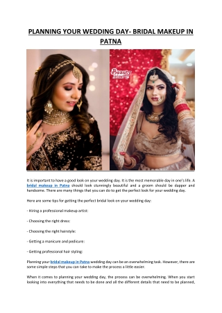 How to find a right bridal makeup in Patna?