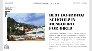 Best Boarding Schools in Mussoorie for girls