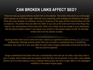 Can Broken Links Affect SEO