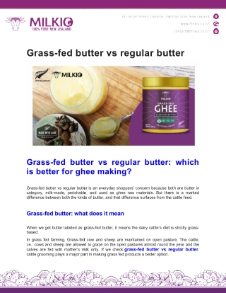 grass-fed butter vs regular butter