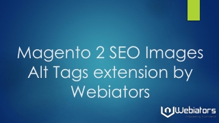 Magento 2 SEO Images Alt Tags extension by Webiators