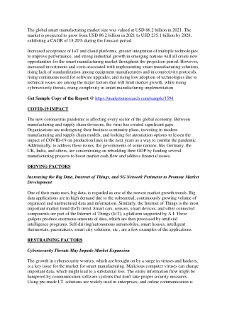 Smart Manufacturing Market In-Depth Analysis & Forecast (2018-2028)