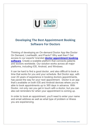 Developing The Best Appointment Booking Software For Doctors