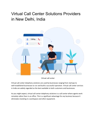 Virtual Call Centre Solutions Providers in New Delhi India