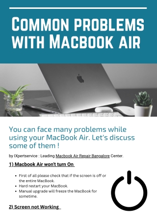 Common MacBook Air Issues | IXpertservice