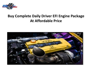Buy Complete Daily Driver EFI Engine Package At Affordable Price