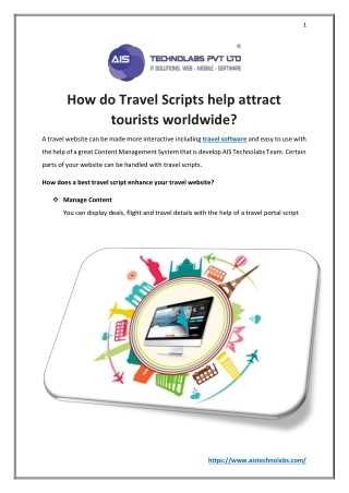 How do Travel Scripts help attract tourists worldwide