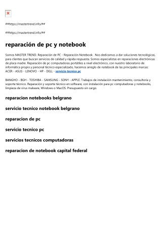 reparacion de pc