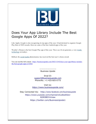 Does Your App Library Include The Best Google Apps Of 2022