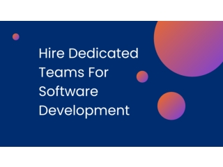 Hire Dedicated Teams For Software Development